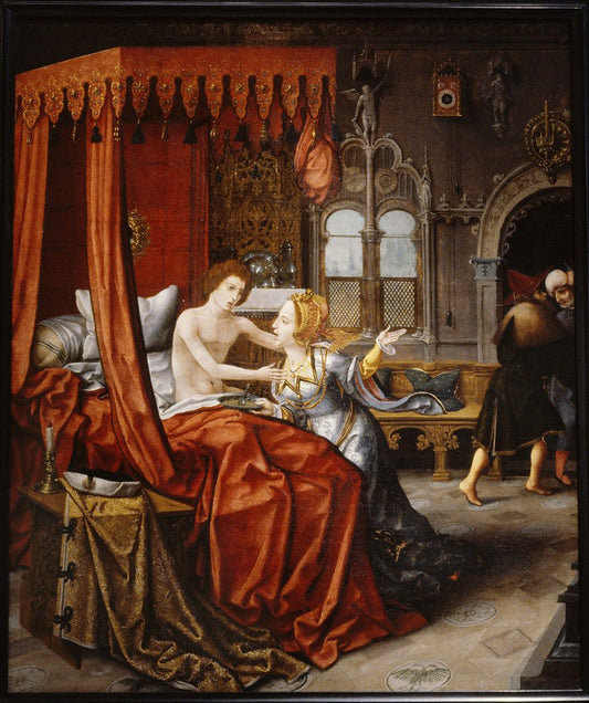 Amnon Attacking Tamar, vintage artwork by Jan van Dornicke, A3 (16x12") Poster Print