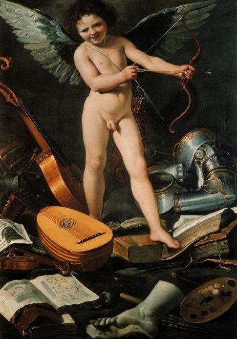 Amor Victorious, vintage artwork by Rutilio Manetti, A3 (16x12") Poster Print