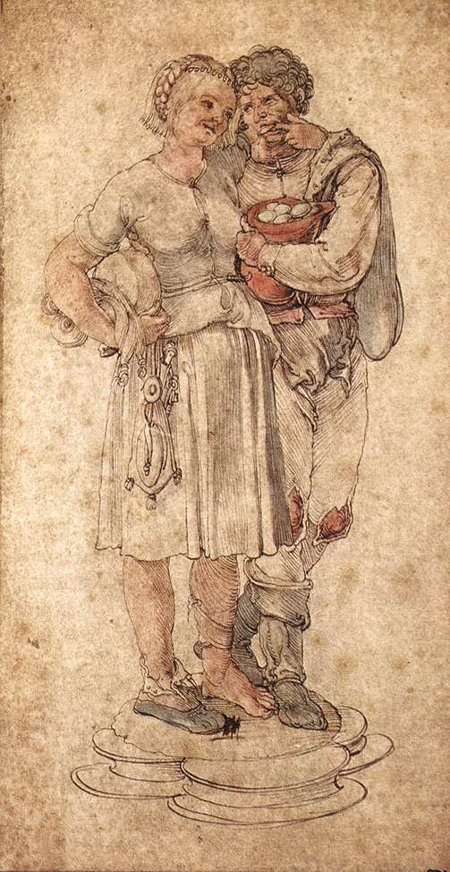Amorous Peasants, vintage artwork by Albrecht Dürer, A3 (16x12") Poster Print