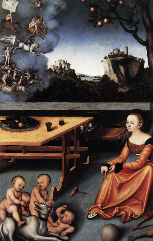 An Allegory of Melancholy, vintage artwork by Lucas Cranach the Elder, A3 (16x12") Poster Print