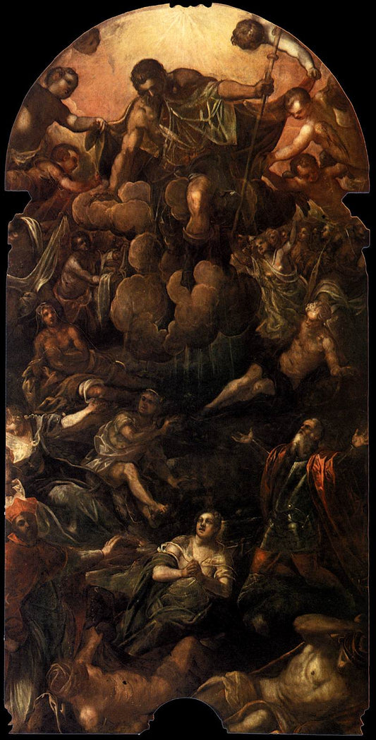 An Apparition of San Rocco (Saint Roch), vintage artwork by Tintoretto, A3 (16x12") Poster Print