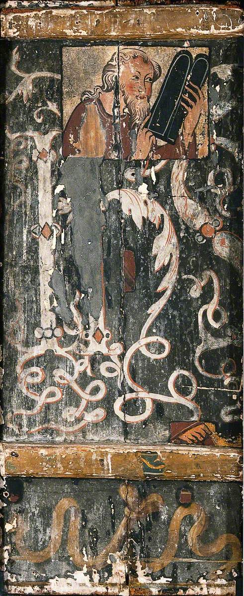 An Evangelist (?) Holding a Book, vintage artwork by Spanish School - 14th Century Unknown, A3 (16x12") Poster Print