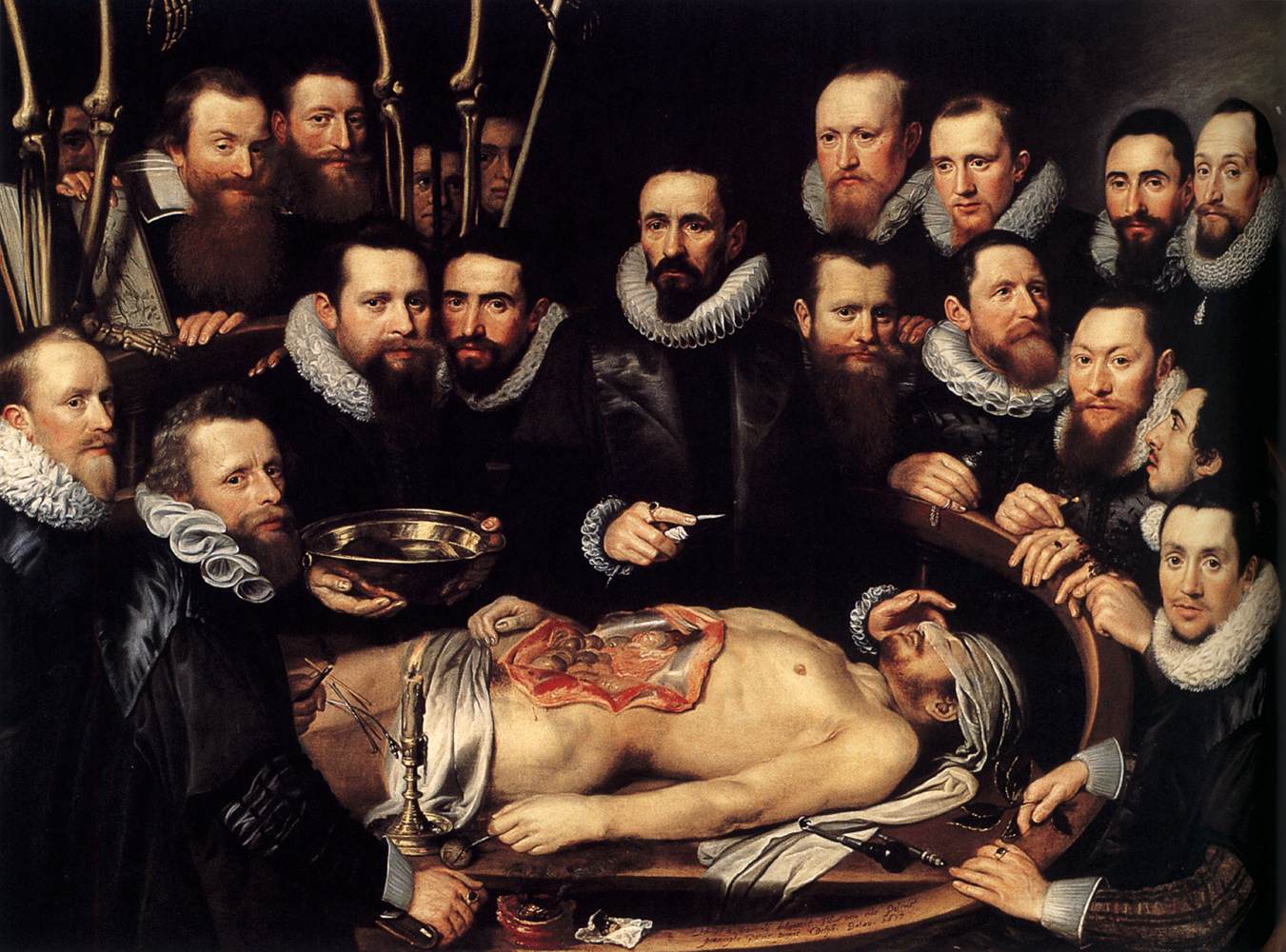 Anatomy Lesson of Dr. Willem van der Meer, vintage artwork by Michiel Jansz. van Mierevelt, A3 (16x12") Poster Print