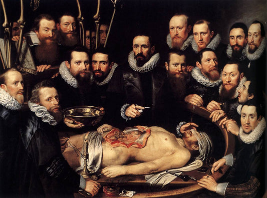 Anatomy Lesson of Dr. Willem van der Meer, vintage artwork by Michiel Jansz. van Mierevelt, A3 (16x12") Poster Print
