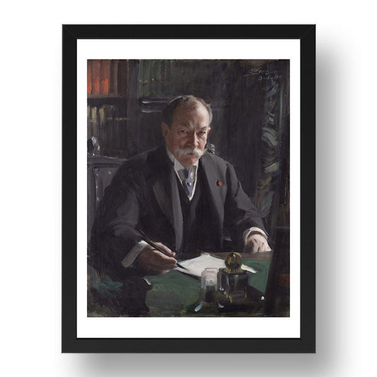 Anders Zorn - Ambassador David Jayne Hill [1911], vintage artwork in A3 (17x13") Black Frame