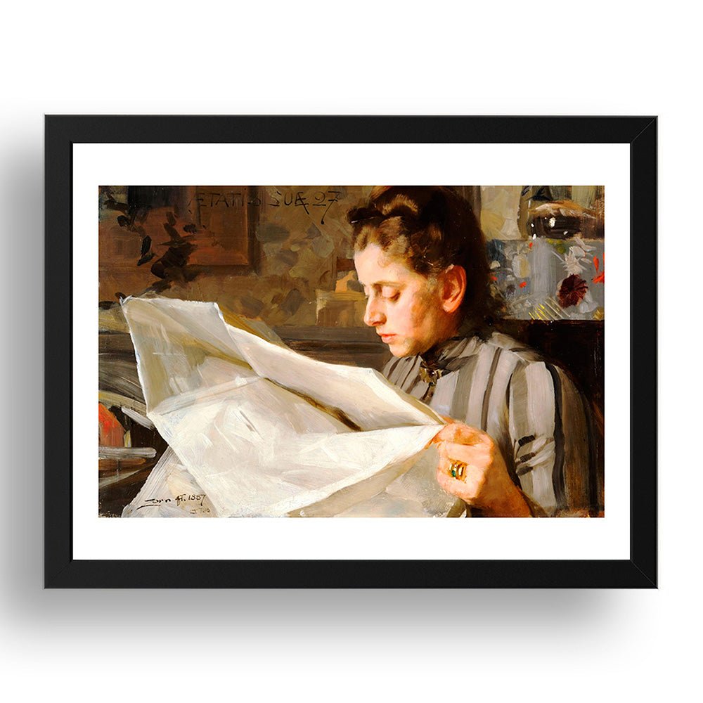 Anders Zorn - Emma Zorn [1887], vintage art, A3 (16x12") Poster Print