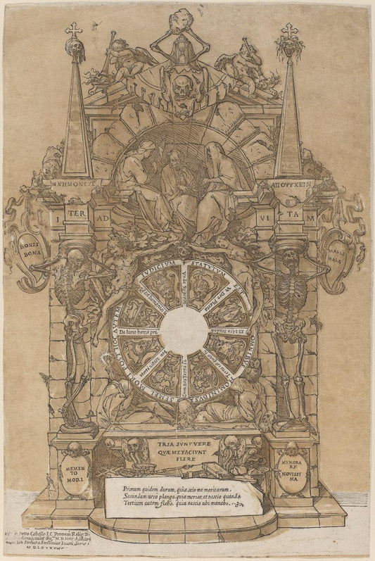 Andrea Andreani after Giovanni Fortuna:Allegory on Death,16x12"(A3) Poster