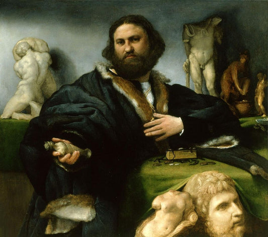 Andrea Odoni, vintage artwork by Lorenzo Lotto, A3 (16x12") Poster Print