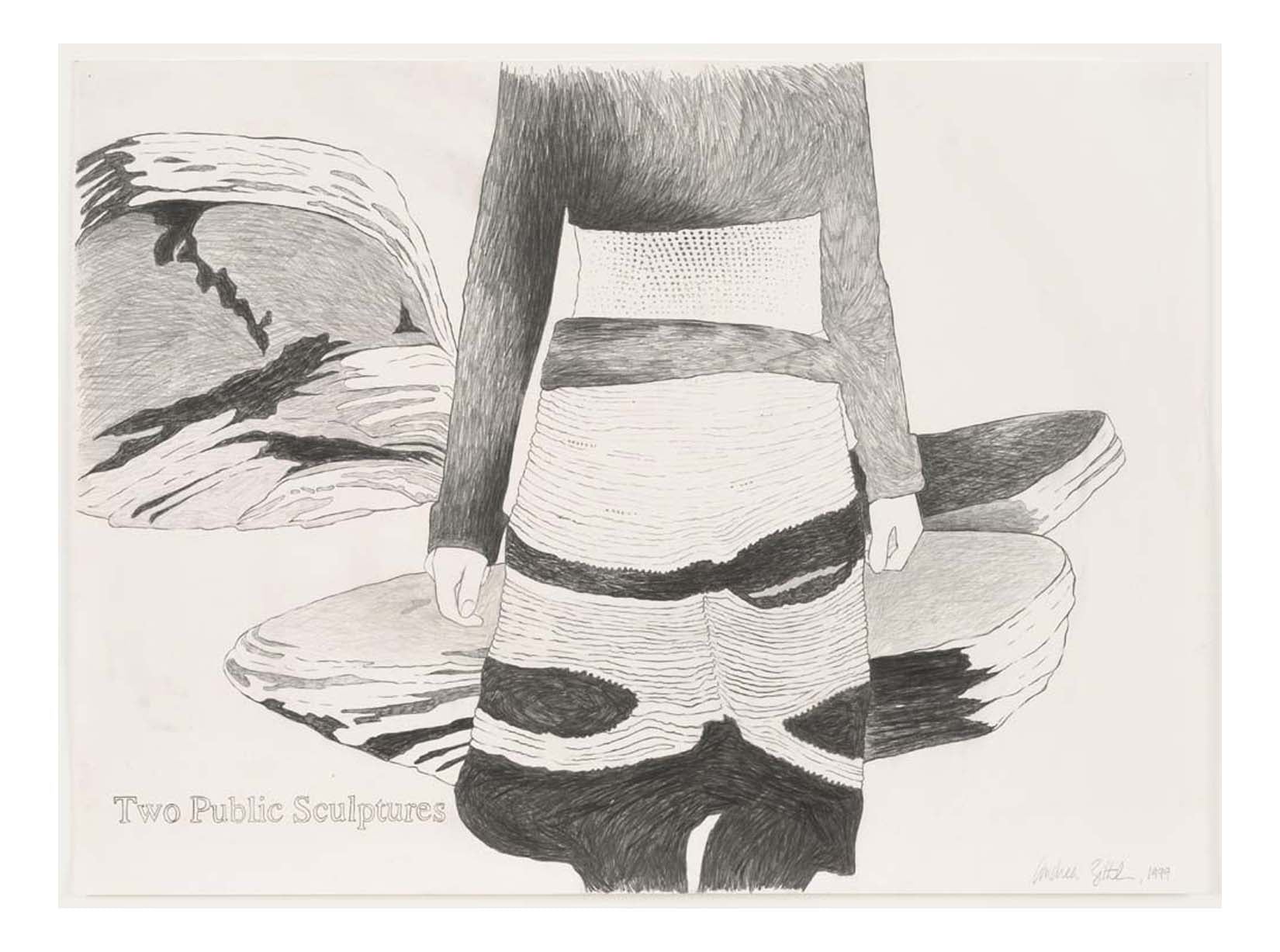 Andrea Zittel - Two Public Sculptures, 16x12" (A3) Poster Print