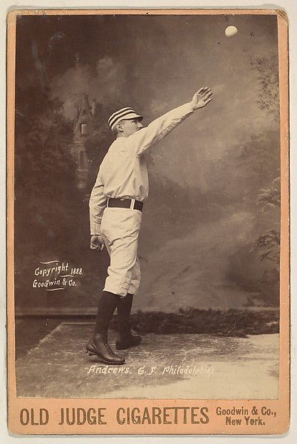 :Andrews Center Field Philadelphia from the series Old Judge Cigarettes 1888, vintage artwork, 16x12"(A3) Poster Print