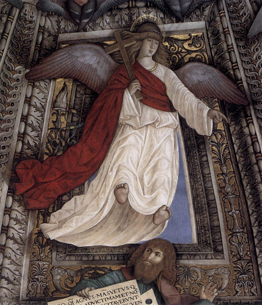 Angel Holding an Instrument of the Passion, vintage artwork by Melozzo da Forlì, A3 (16x12") Poster Print
