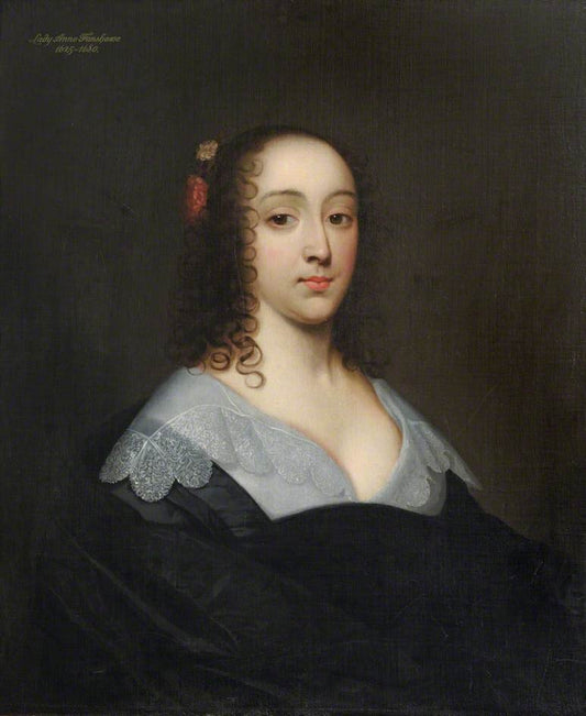 Ann Fanshawe, Wife of Sir Richard Fanshawe, vintage artwork by Cornelis Janssen van Ceulen the Elder, 12x8" (A4) Poster