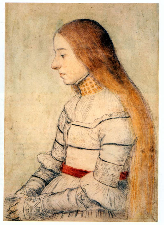 Anna Meyer, vintage artwork by Hans Holbein the Younger, A3 (16x12") Poster Print