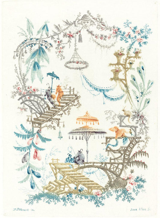 Anne Allen after Jean-Baptiste Pillement:Chinese Arabesque w,16x12"(A3) Poster