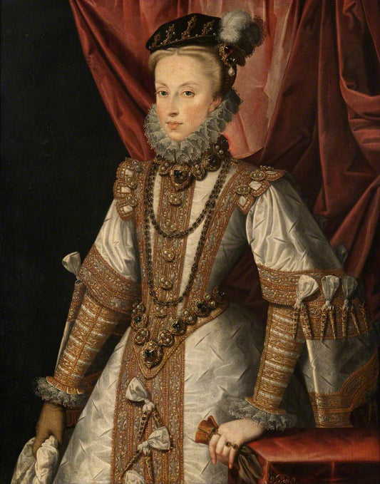 Anne of Austria (1549–1580), vintage artwork by Alonso Sanchez Coello, A3 (16x12") Poster Print