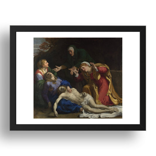 Annibale Carracci: The Dead Christ Mourned (The Three Maries), Poster in 17x13"(A3) Frame