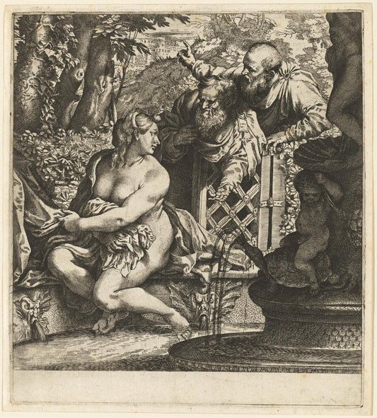 Annibale Carracci:Susanna and the Elders,16x12"(A3) Poster