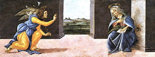 Annunciation (San Marco Altarpiece), vintage artwork by Sandro Botticelli, A3 (16x12") Poster Print