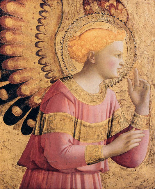Annunciatory Angel, vintage artwork by Fra Angelico, A3 (16x12") Poster Print