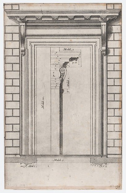 AnonymousSpeculum Romanae Magnificentiae Plan of a doorway-16x12"(A3) Poster