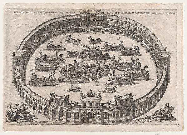 AnonymousSpeculum Romanae Magnificentiae Roman Naval Battl-16x12"(A3) Poster