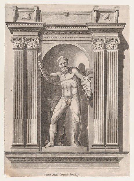 AnonymousSpeculum Romanae Magnificentiae Sculpture of a fa-16x12"(A3) Poster