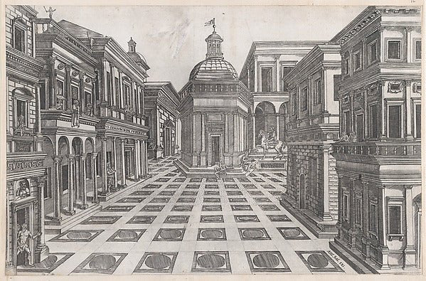 AnonymousSpeculum Romanae Magnificentiae View of Buildings-16x12"(A3) Poster