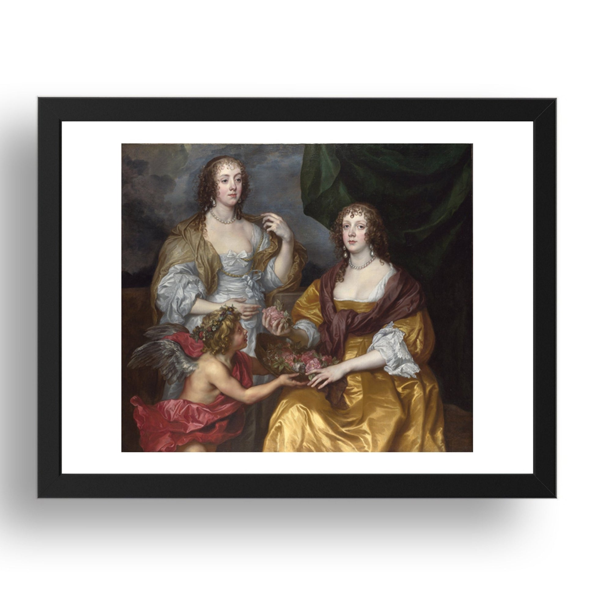 Anthony van Dyck: Lady Elizabeth Thimbelby and her Sister, Poster in 17x13"(A3) Frame