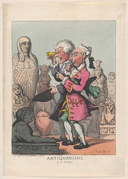 Antiquarians à la Greque July 14, 1805-Thomas Rowlandson , vintage art, A3 (16x12") Poster Print