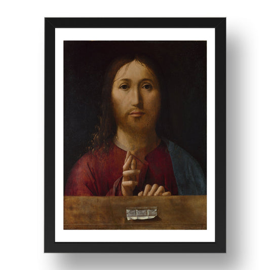 Antonello da Messina: Christ Blessing, Poster in 17x13"(A3) Frame