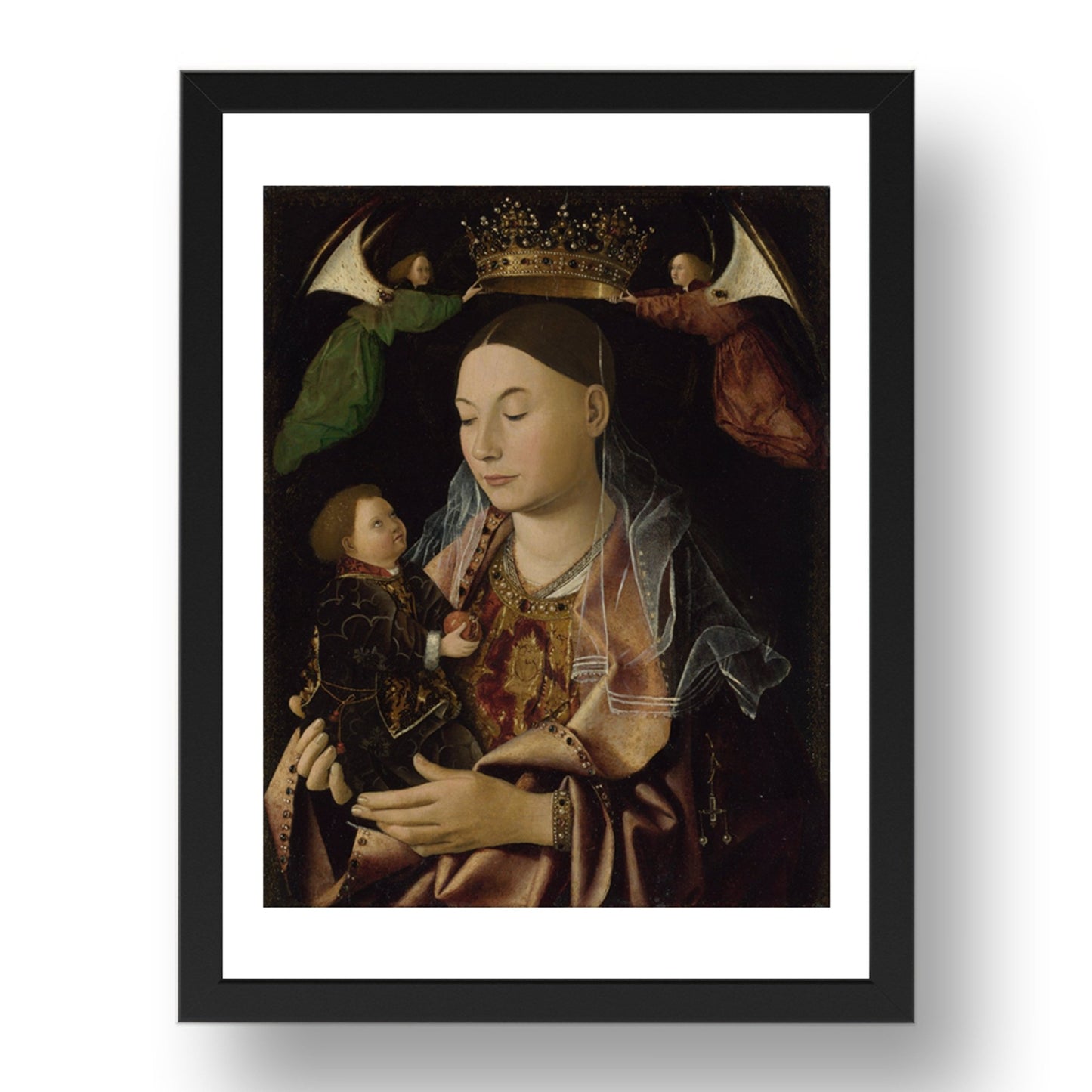 Antonello da Messina: The Virgin and Child, Poster in 17x13"(A3) Frame
