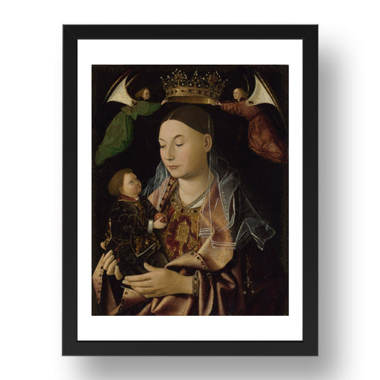 Antonello da Messina: The Virgin and Child, Poster in 17x13"(A3) Frame