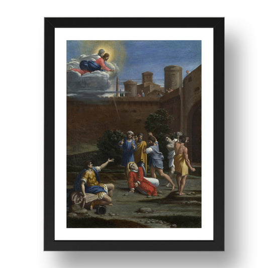 Antonio Carracci: The Martyrdom of Saint Stephen, Poster in 17x13"(A3) Frame