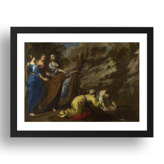 Antonio De Bellis: The Finding of Moses, Poster in 17x13"(A3) Frame