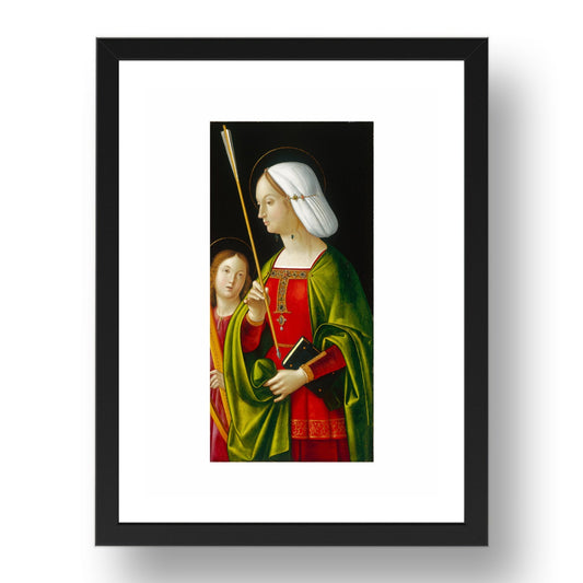 Antonio de Solario: Saint Ursula (1)7x5, Poster in 17x13"(A3) Frame
