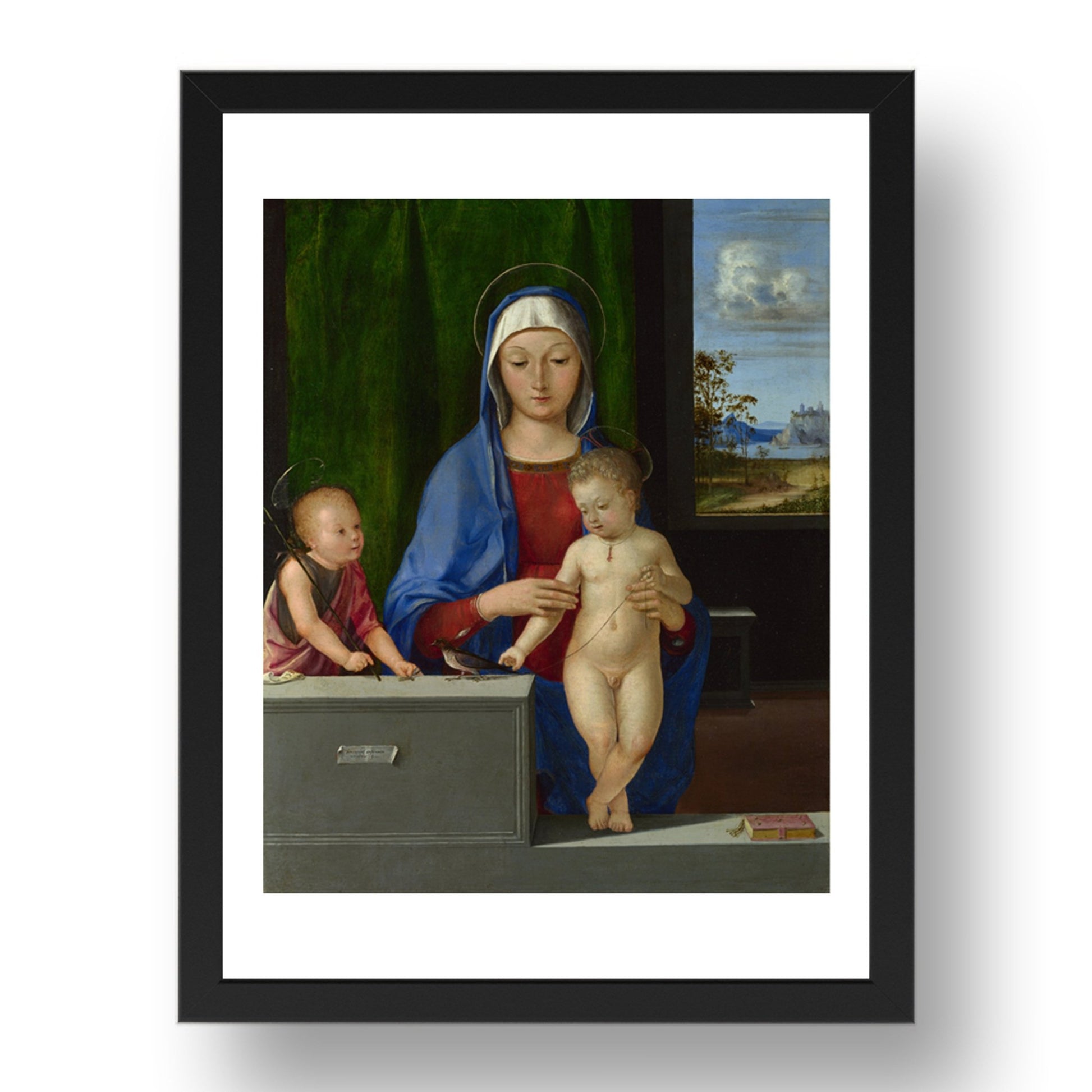 Antonio de Solario: The Virgin and Child with Saint John, Poster in 17x13"(A3) Frame
