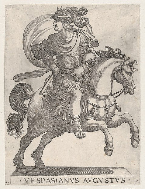 Antonio Tempesta:Emperor Vespasian on Horseback from the ser-16x12"(A3) Poster