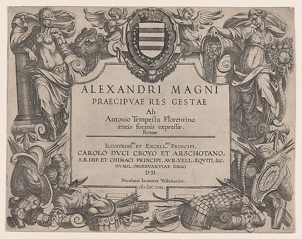 Antonio Tempesta:Frontispiece to the life of Alexander the G-16x12"(A3) Poster