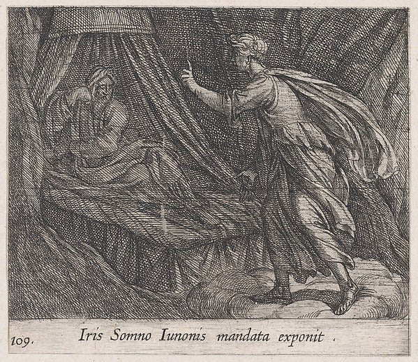 Antonio Tempesta:Plate 109: Iris Giving Sleep Juno's Command-16x12"(A3) Poster