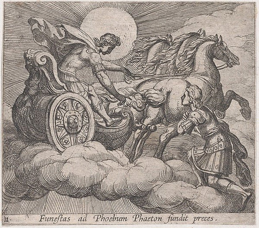 Antonio Tempesta:Plate 11: Phaeton before Apollo  from Ovid'-16x12"(A3) Poster