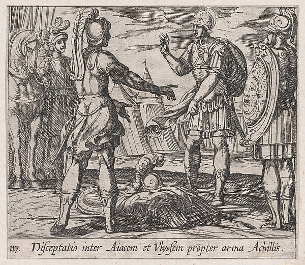 Antonio Tempesta:Plate 117: The Dispute over Achilles' Armor-16x12"(A3) Poster