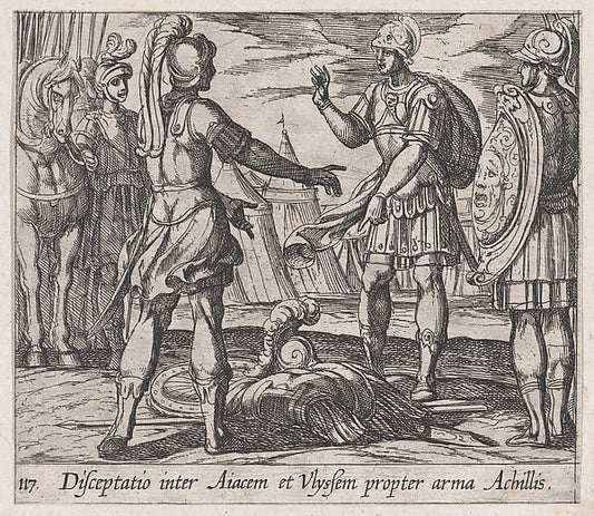 Antonio Tempesta:Plate 117: The Dispute over Achilles' Armor-16x12"(A3) Poster