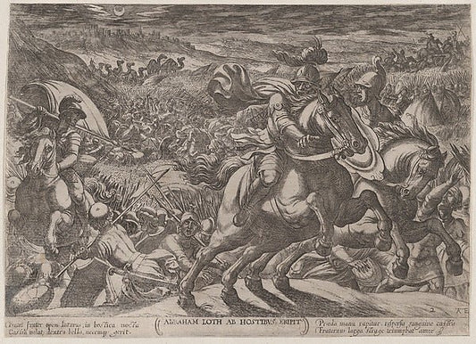 Antonio Tempesta:Plate 2: Abraham Liberating His Nephew Lot-16x12"(A3) Poster