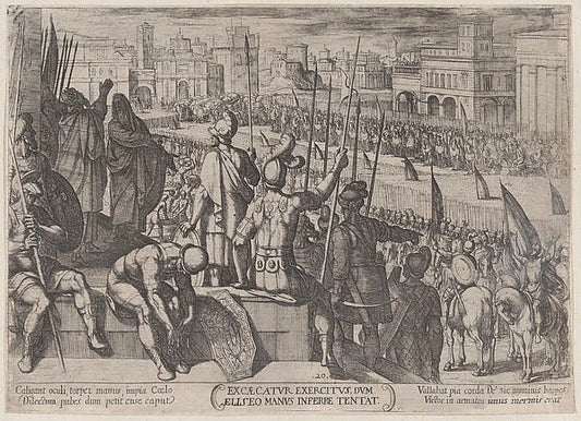 Antonio Tempesta:Plate 20: Elisha Bringing the Blinded Syria-16x12"(A3) Poster