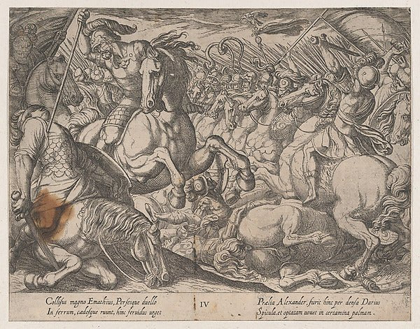 Antonio Tempesta:Plate 4: Alexander Battling the Persians fr-16x12"(A3) Poster