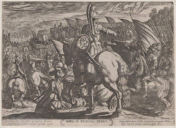 Antonio Tempesta:Plate 4: Moses Ordering the Israelites to A-16x12"(A3) Poster