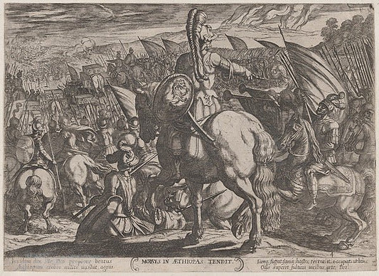 Antonio Tempesta:Plate 4: Moses Ordering the Israelites to A-16x12"(A3) Poster