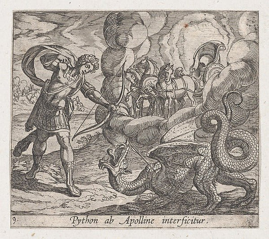 Antonio Tempesta:Plate 9: Apollo Killing Python  from Ovid's-16x12"(A3) Poster