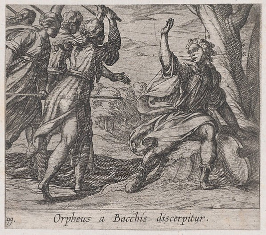 Antonio Tempesta:Plate 99: The Death of Orpheus  from Ovid's-16x12"(A3) Poster