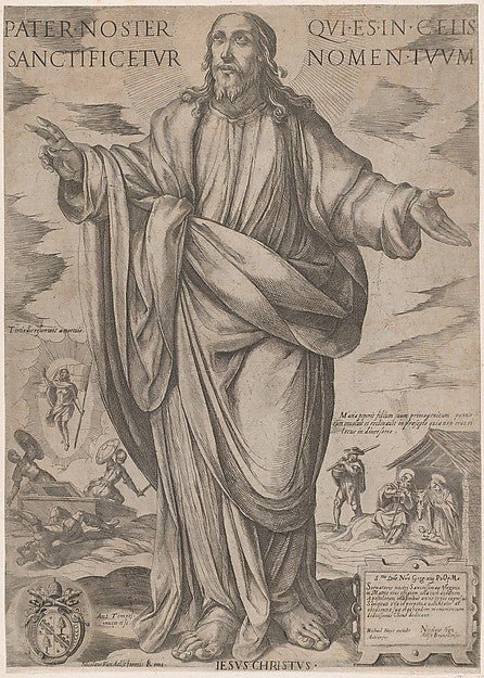 Antonio Tempesta:Standing Christ Blessing from 'Christ Mary-16x12"(A3) Poster